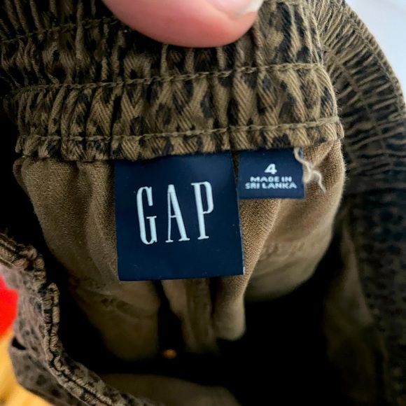 High Rise Carpenter Straight Leg Pants Brown Leopard Print size 4 - Picture 4 of 4